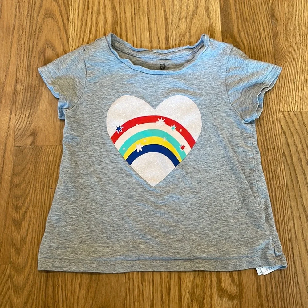 Gap Kids glitter heart tee